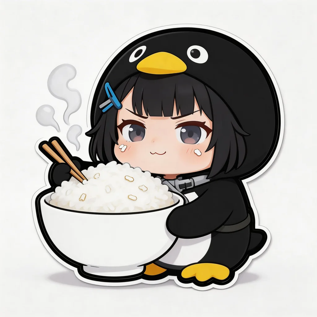 咕咕嘎嘎企鹅干饭表情包